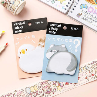 Kawaii Animal Hug Sticky Notes — 30 Sheets | Pack of 4