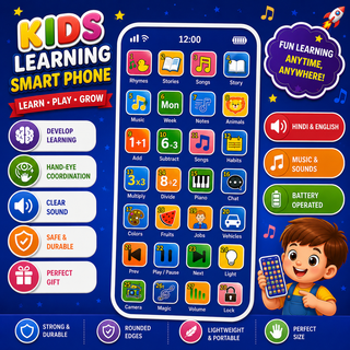 Kids Learning Smart Phone Toy — 28 Interactive Features | Hindi & English | Ages 2–6