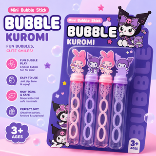 Mini Bubble Stick Set for Kids | Dinosaur, Unicorn, Kuromi & Doughnut