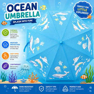 Magic Color Changing Kids' Umbrella | Fun Prints for Boys & Girls