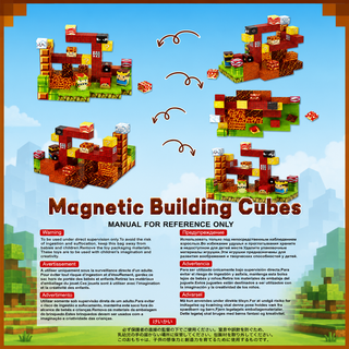 60pcs Magnetic Building Cubes for Kids Ages 3+