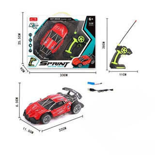 Sprint 1:16 Scale Rechargeable RC Racing Car with Remote Control