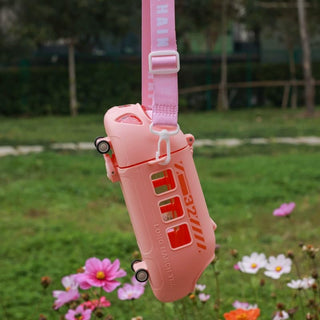 Bullet Train-Shaped Kids Water Bottle with Strap – 680ml