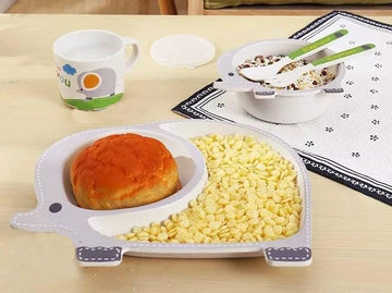 Elephant Bamboo Fiber 5 Piece Feeding Set - 100% bamboo No Plastic