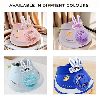 Stay Cool and Stylish with our Animal-Themed Summer Sun Visor Cap: Adjustable Strap and Built-in Fan