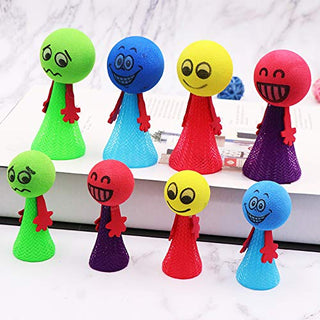 Colorful Faces Bounce Ball Toys for Kids – Funny Jumping Dolls (Pack Of 3)