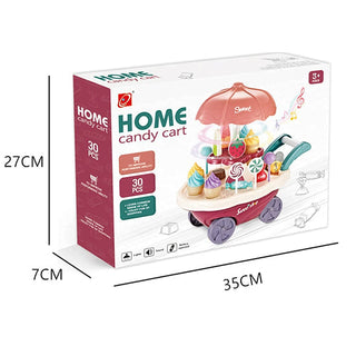 30pcs Sweet Candy Ice Cream Cart Toy for Kids with Sound – Interactive Playset for Imaginative Fun