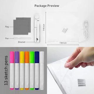 DIY 3D Acrylic LED Writing Message Board for Kids