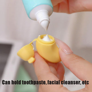 Cute Banana Shape Toothbrush and Toothpaste Holder for Kids Home & Travel use 1pc