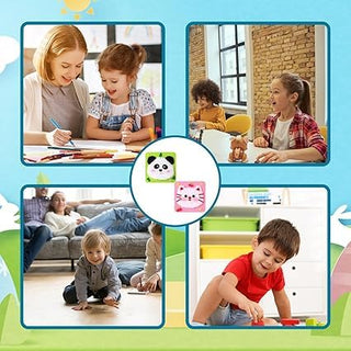 Kids Animal Needle Threading Wool Art Kit – DIY Fluffy Face Sewing Craft Set (Random)