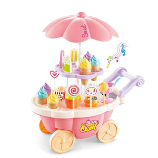 30pcs Sweet Candy Ice Cream Cart Toy for Kids with Sound – Interactive Playset for Imaginative Fun