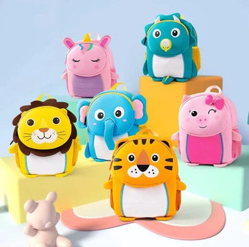 Kids School Bag Soft Plush Backpacks Cartoon Boys Girls Baby (2-5 Years) (LION)