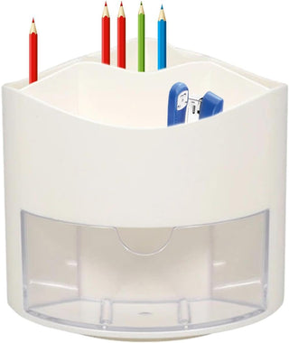 4 Compartment Desk Storage Organiser with 360 Degree Turnable Bottom