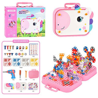 Creative Puzzle Box – 228 Pcs DIY STEM Building Blocks Set for Kids (3+ Years)