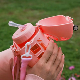 Bullet Train-Shaped Kids Water Bottle with Strap – 680ml