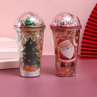 Christmas Theme 450ml Glittery Sipper for Kids (Random)