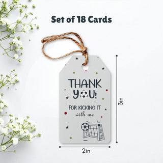 Personalized Thank You Tags for Return Gifts - Football (18pcs) (PREPAID ONLY)