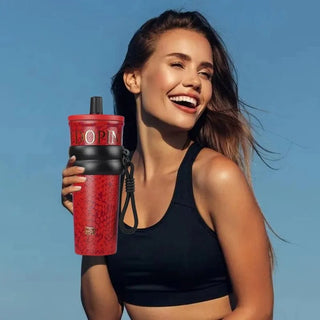 710ml Insulated Stainless Steel Sipper Tumbler | Leakproof Bottle with Carry Loop for Women & Girls