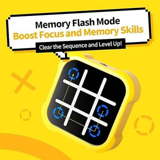 3-in-1 Electronic Tic Tac Toe & Memory Game – Portable Handheld Puzzle Console (Random Colour)