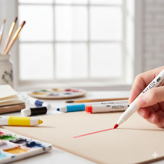 KalarKraft Acrylic Markers for Kids — 12 Vibrant Colours | Multi-Surface DIY Art Set