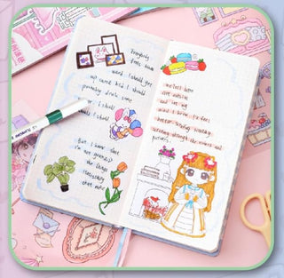 ColorPop + StickerBlast 2-in-1 Sticker Colouring Kit for Kids — 12 Acrylic Markers & 20-Page Book (Random)