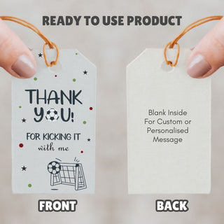 Personalized Thank You Tags for Return Gifts - Football (18pcs) (PREPAID ONLY)