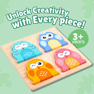 Wooden  Owl Puzzle for Kids