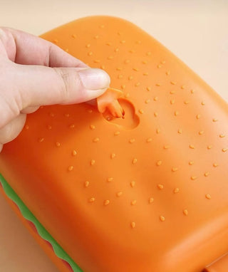 Burger Design 3 Layer Lunch Box for Kids