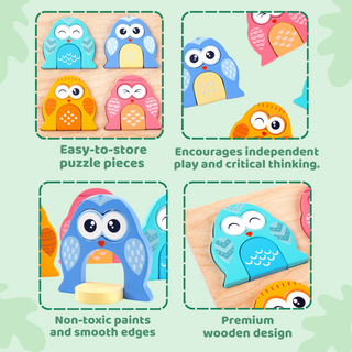 Wooden  Owl Puzzle for Kids