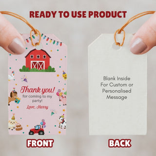 Personalized Thank You Tags for Return Gifts - Farm (18pcs) (PREPAID ONLY)
