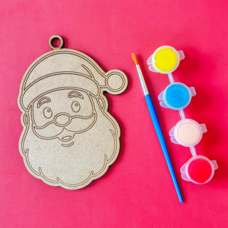 Diy Christmas Ornaments MDF Cut out Coloring Kit for kids (Pack of 4)