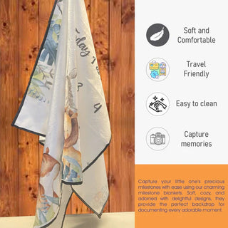 Baby Milestone Blanket- Jungle Safari