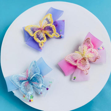 Wings of Whimsy: Embrace Charm with the Butterfly Bow Hair Clip (Random)