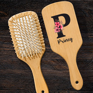 Personalized Wooden Hair Brush for Kids - Alphabet (PREPAID ONLY)