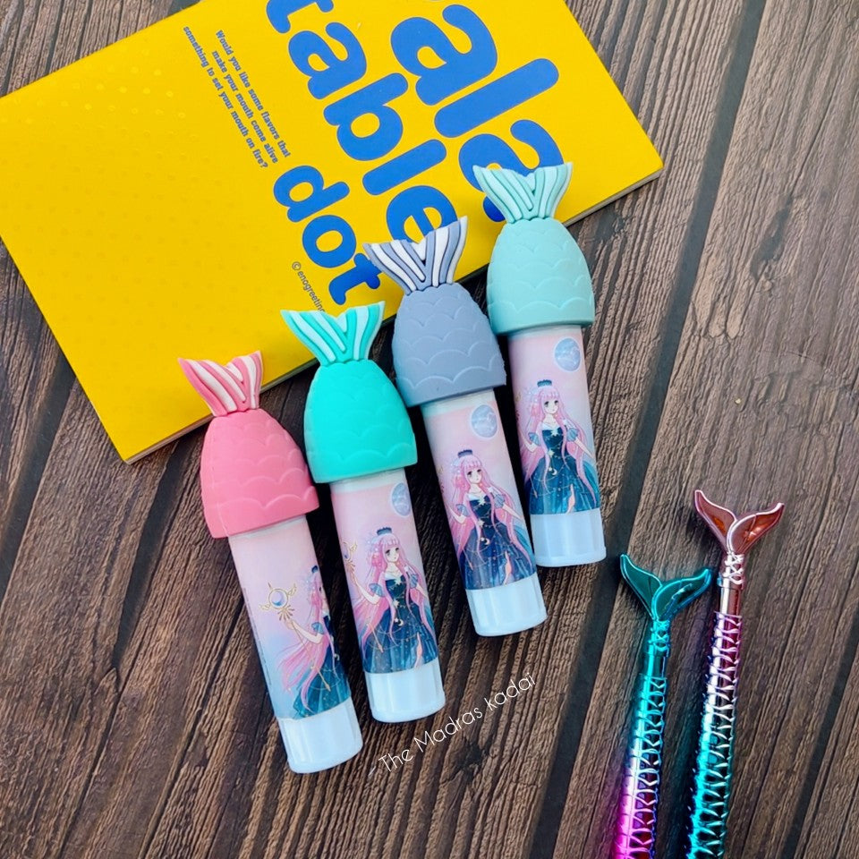 Enchanting Adhesion: Dive into Creativity with the Mermaid Top Glue Stick (Random)