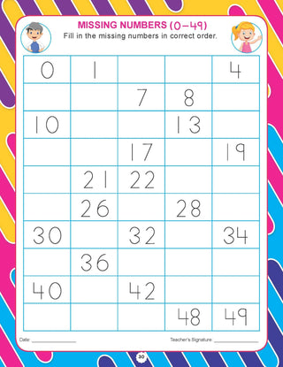 Kindergarten Maths Assignment