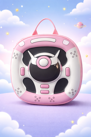 3D Steering Wheel Hard Shell Backpack – Kids School Bag