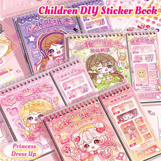 Doll Dress Up Sticker Activity Book for Kids | Stick, Color & Style Creative Fashion Fun (Random Theme)