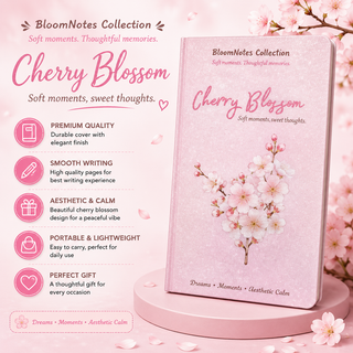 Cherry Blossom Journal | BloomNotes Collection — Aesthetic Pink Notebook for Girls