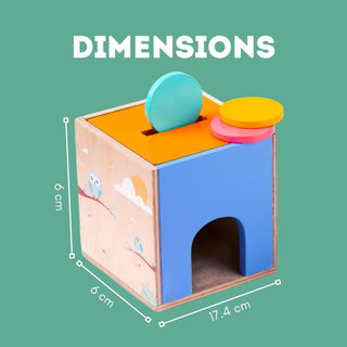 Cots and Cuddles Wooden 5 in 1 Activity Cube for Kids Age 3+