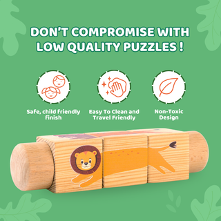 Wooden  Animal Spin & Match for Kids