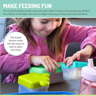 Puzzle Bento Lunch Box – Leak-Proof, BPA-Free Kids Lunch Container Set