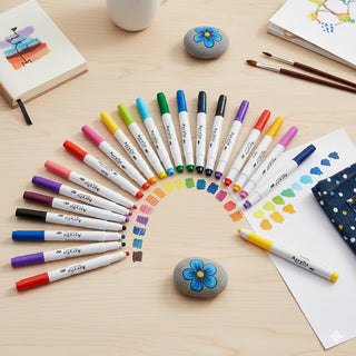 KalarKraft Acrylic Markers for Kids — 12 Vibrant Colours | Multi-Surface DIY Art Set