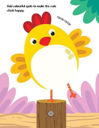 Farm Fingerprint Art Activity Book for Children Age 4 - 9 years with Thumbprint Gadget | Colouring Book for Kids