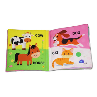 My First Words Cloth Book with Squeaker and Crinkle Paper Cloth Books for Toddler Kids