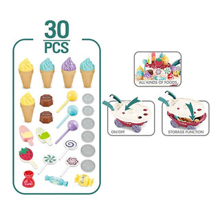30pcs Sweet Candy Ice Cream Cart Toy for Kids with Sound – Interactive Playset for Imaginative Fun
