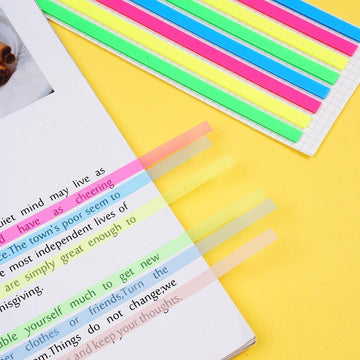 Colorful Transparent Fluorescent Flags: Organize and Highlight with 160pcs Sticky Notes (Random)