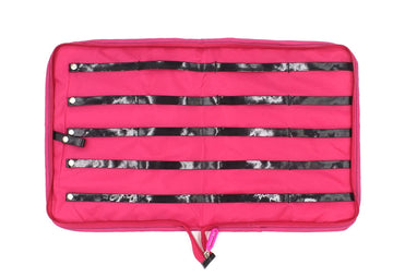 Foldable Hanging Hair Clip Organizer with Zipper Closure - Compact and Convenient Storage Solution (Smile Is The Best Makeup)