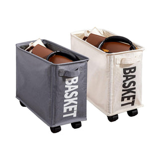 15 inches Rolling Slim Collapsible Laundry Basket with wheels
