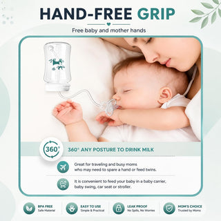 Self-Feeding Baby Bottle with Gravity Straw 240ml | Anti-Colic, Anti-Gas | BPA Free